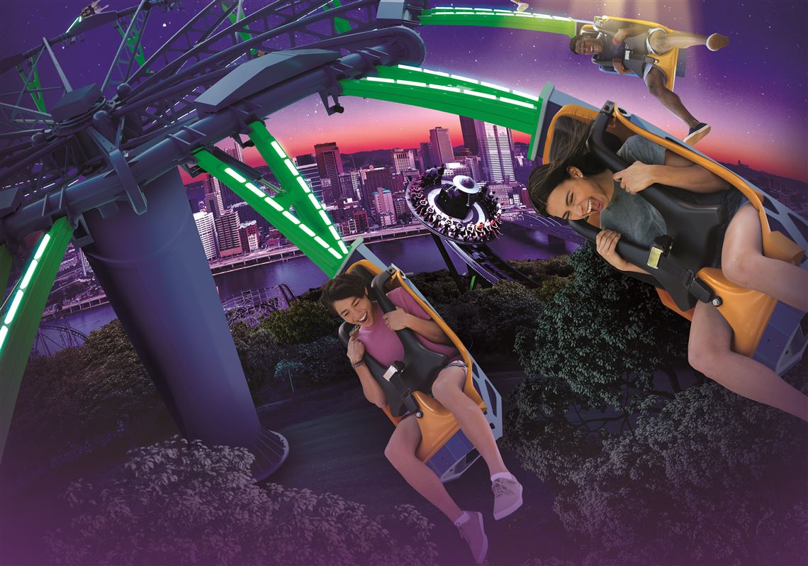 Kennywood's Spinvasion ride promises an alien-themed, swinging