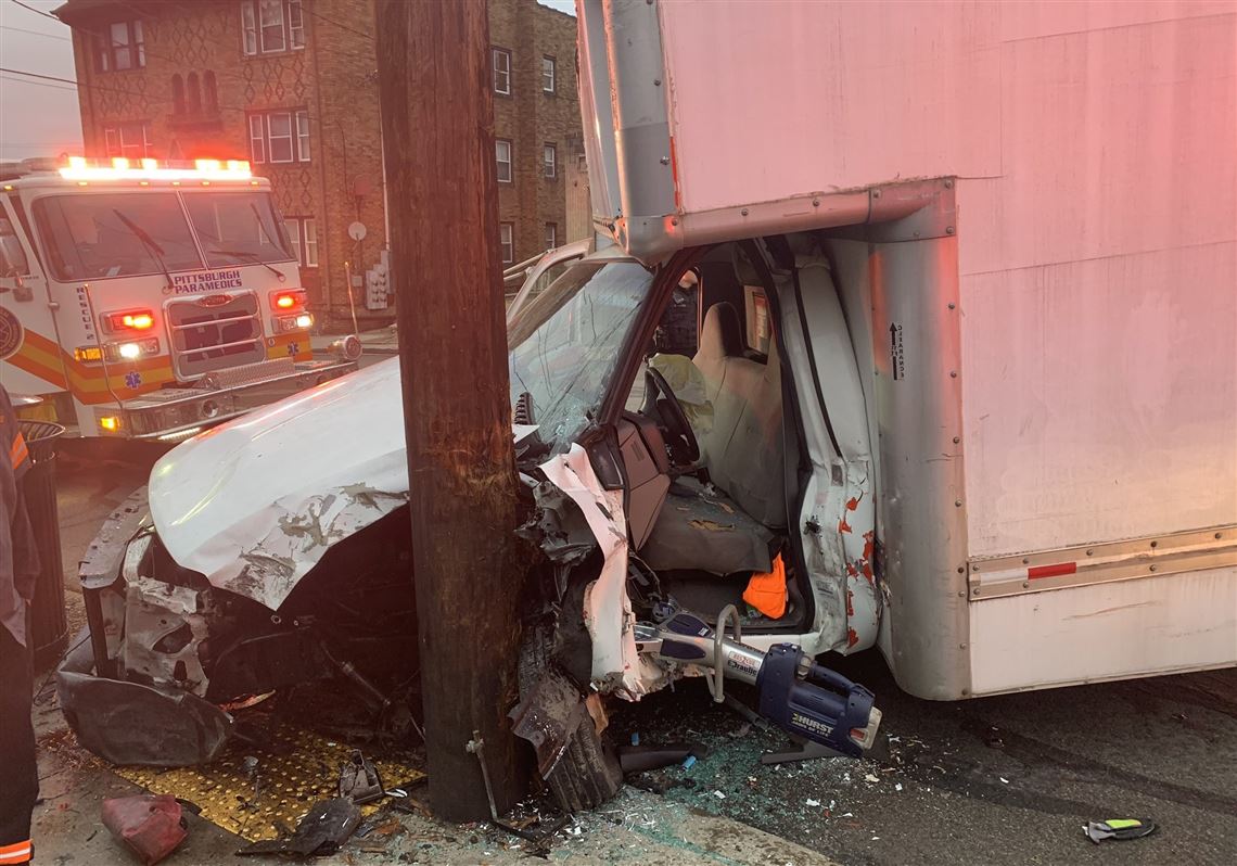 Driver hospitalized after slamming truck into Carrick utility pole ...