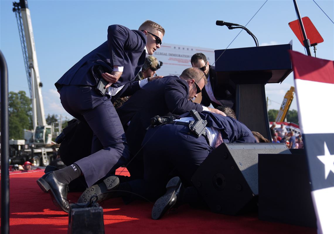 Trump rally shooting: Here's how the attempted assassination unfolded |  Pittsburgh Post-Gazette, image size:1140x797