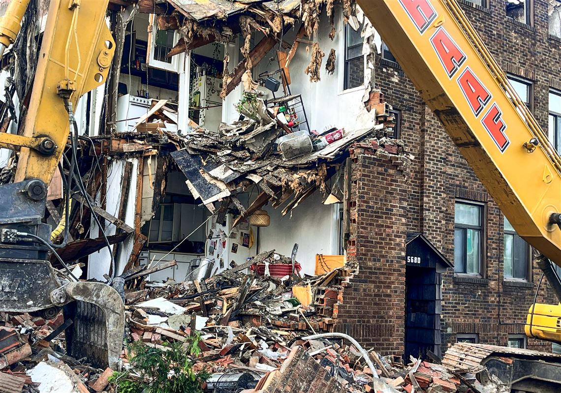 Demolition of Squirrel Hill apartments begins in wake of fire ...
