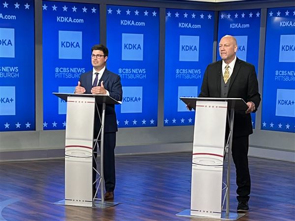 Pittsburgh mayoral candidates Corey O'Connor (left) and Tony Moreno.