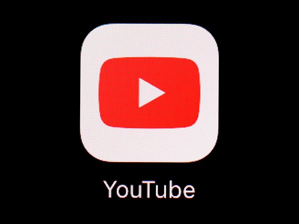 The YouTube app is displayed on an iPad in Baltimore on March 20, 2018.