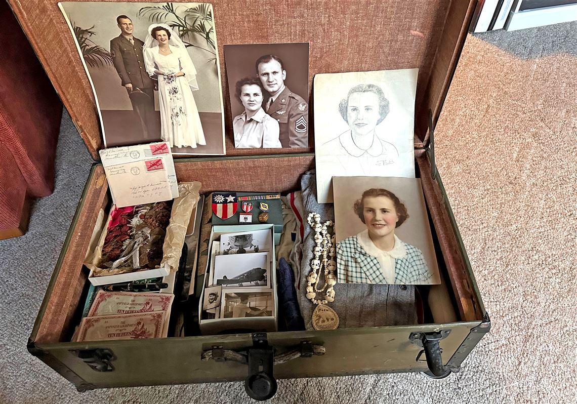 She has a footlocker full of memories from her father's service in