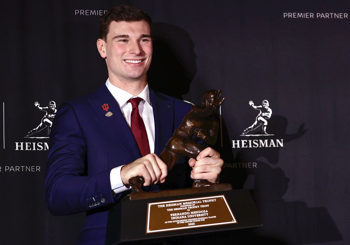 Indiana QB Fernando Mendoza wins the Heisman Trophy | Pittsburgh  Post-Gazette, image size:1140x797