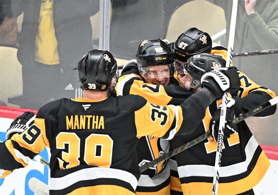 Penguins captain Sidney Crosby ties Mario Lemieux in career points |  Pittsburgh Post-Gazette, image size:1140x798