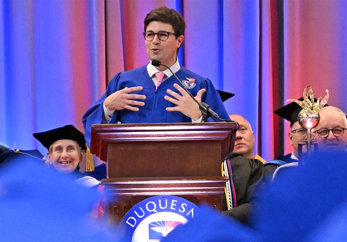 At Duquesne University's winter commencement, Pittsburgh Mayor