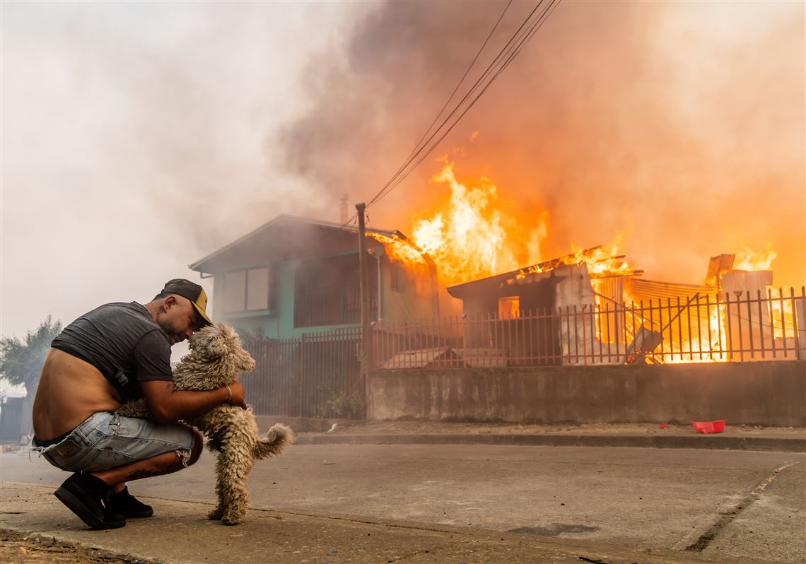 Wildfires race across Chile, leaving 18 dead and forcing thousands to flee