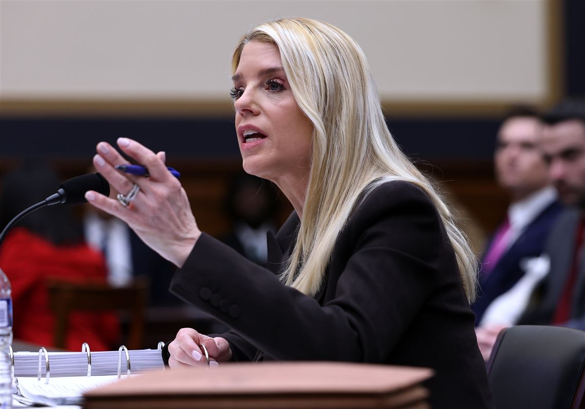 Bondi comes under fire from Congress for unredacted Epstein files | Pittsburgh Post-Gazette