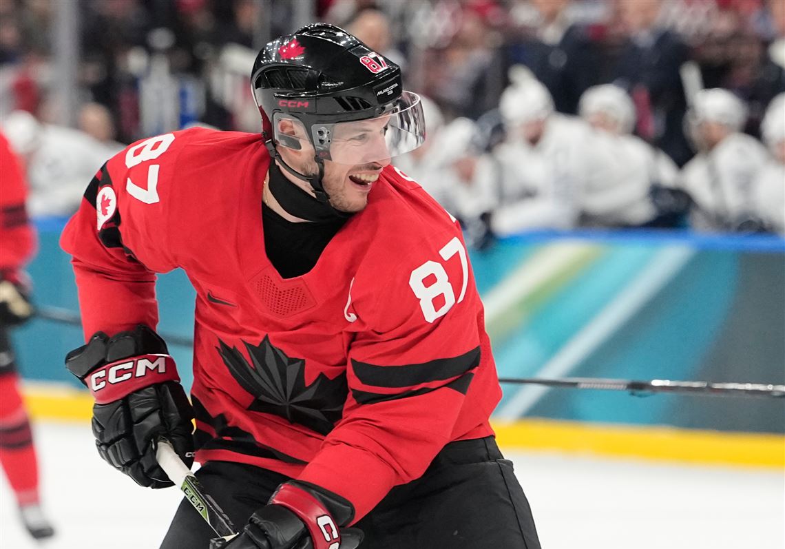 Penguins captain Sidney Crosby skates but will not play in Canada's ...