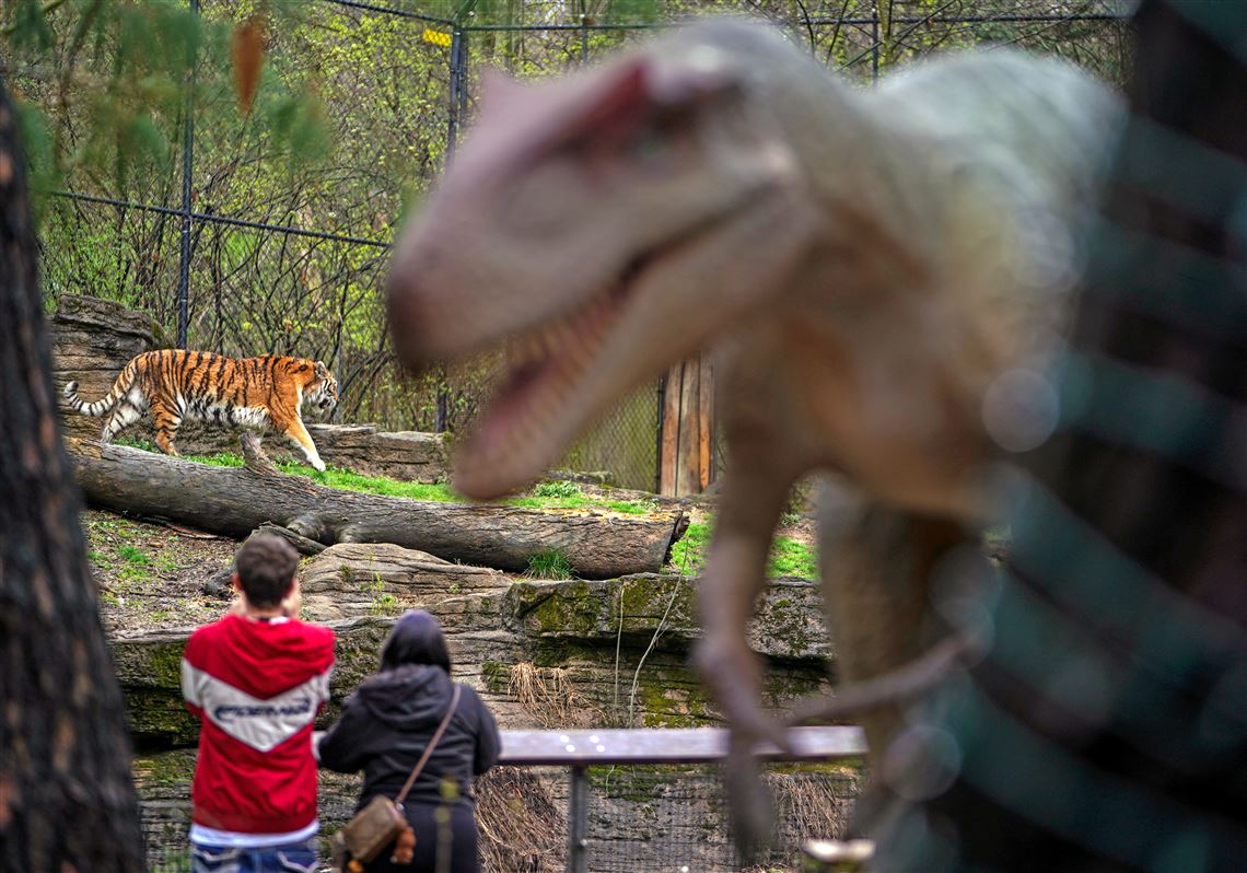The dinosaurs at Pittsburgh Zoo & Aquarium look, sound and feel real ...