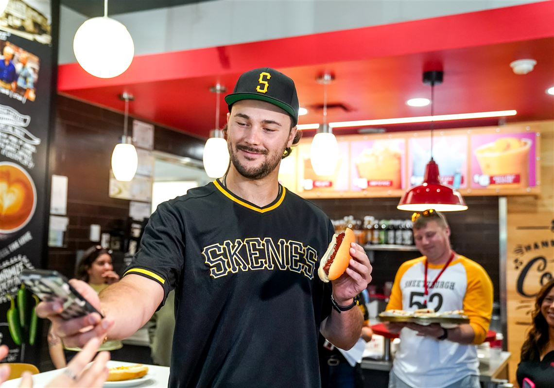 Pirates pitcher Paul Skenes introduces The Big Glizzy hot dog at