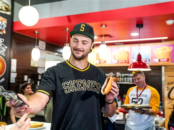 Pirates pitcher Paul Skenes introduces The Big Glizzy hot dog at