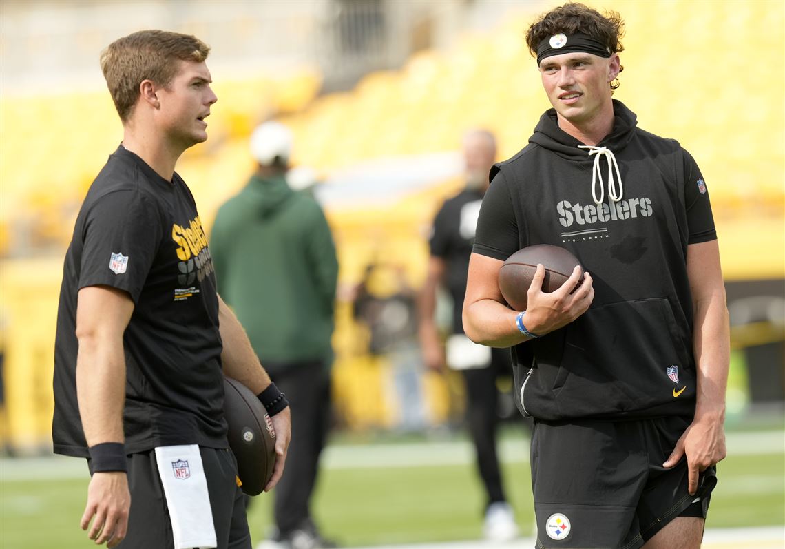 Die jungen Steelers-Quarterbacks Will Howard und Drew Allar stehen im ...