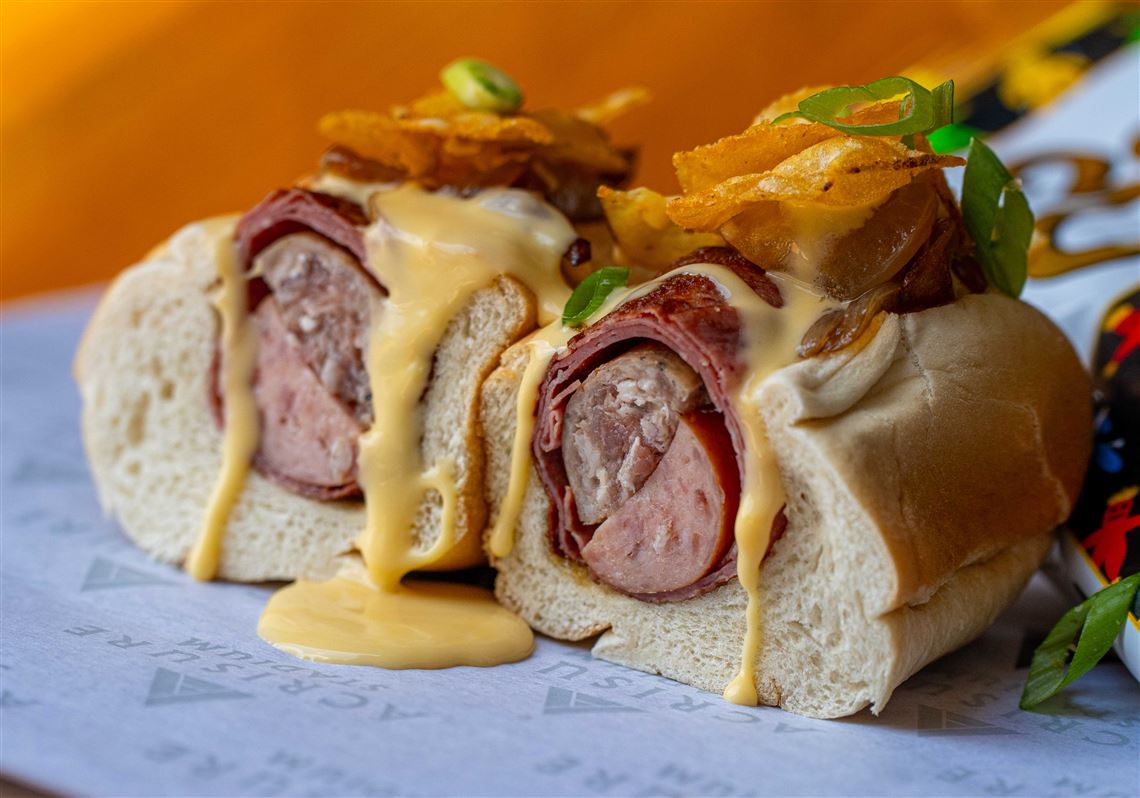 Tuck into a Pittsburgh twist on pigs in a blanket and other new eats at Acrisure Stadium