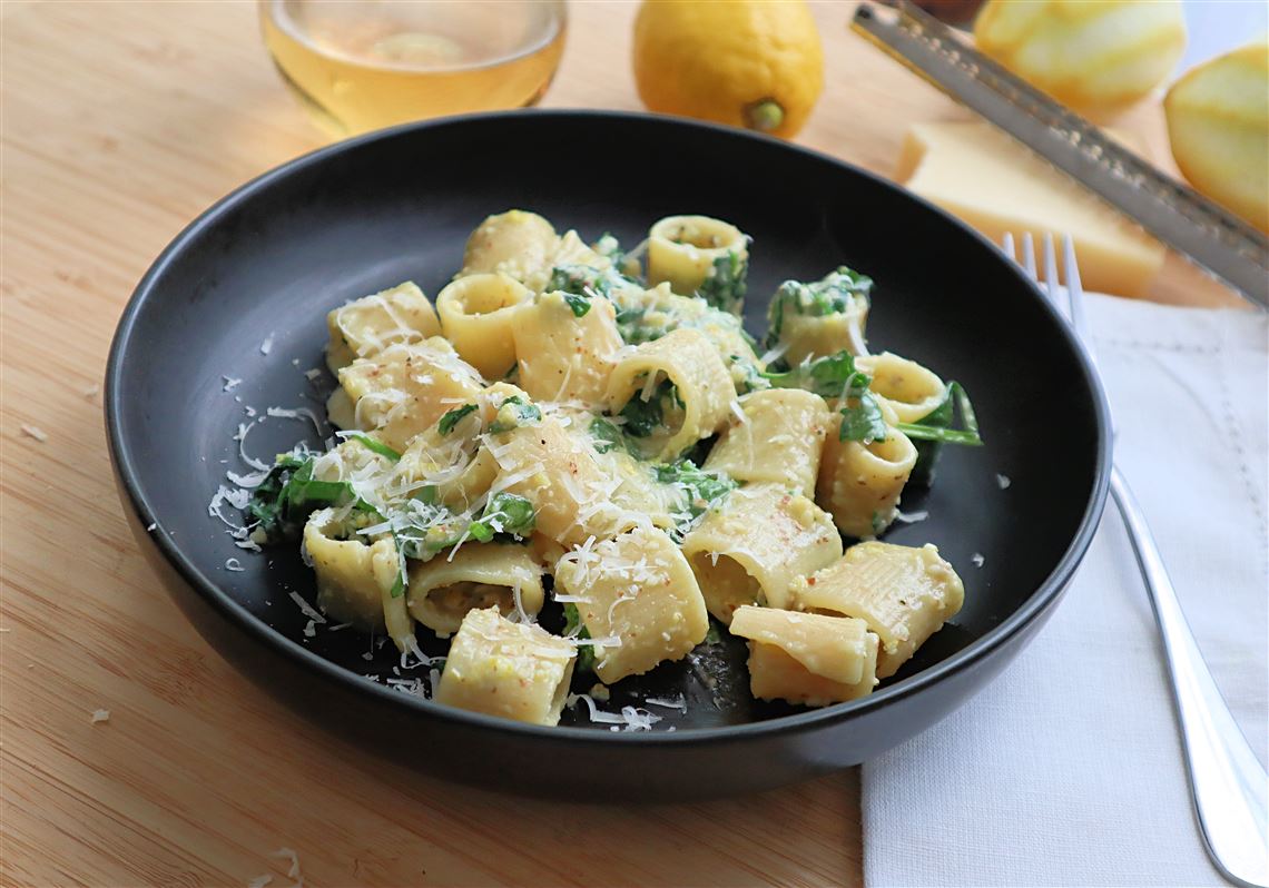 Gretchen’s table: Lemon pesto pasta with silvered almonds brightens a fall ...