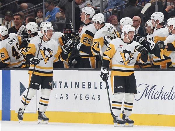 Sidney Crosby and the Pittsburgh Penguins during a game.